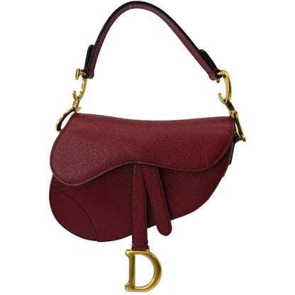 CHRISTIAN DIOR Saddle Oblique Jacquard Shoulder Bag Red Rovelle Bags