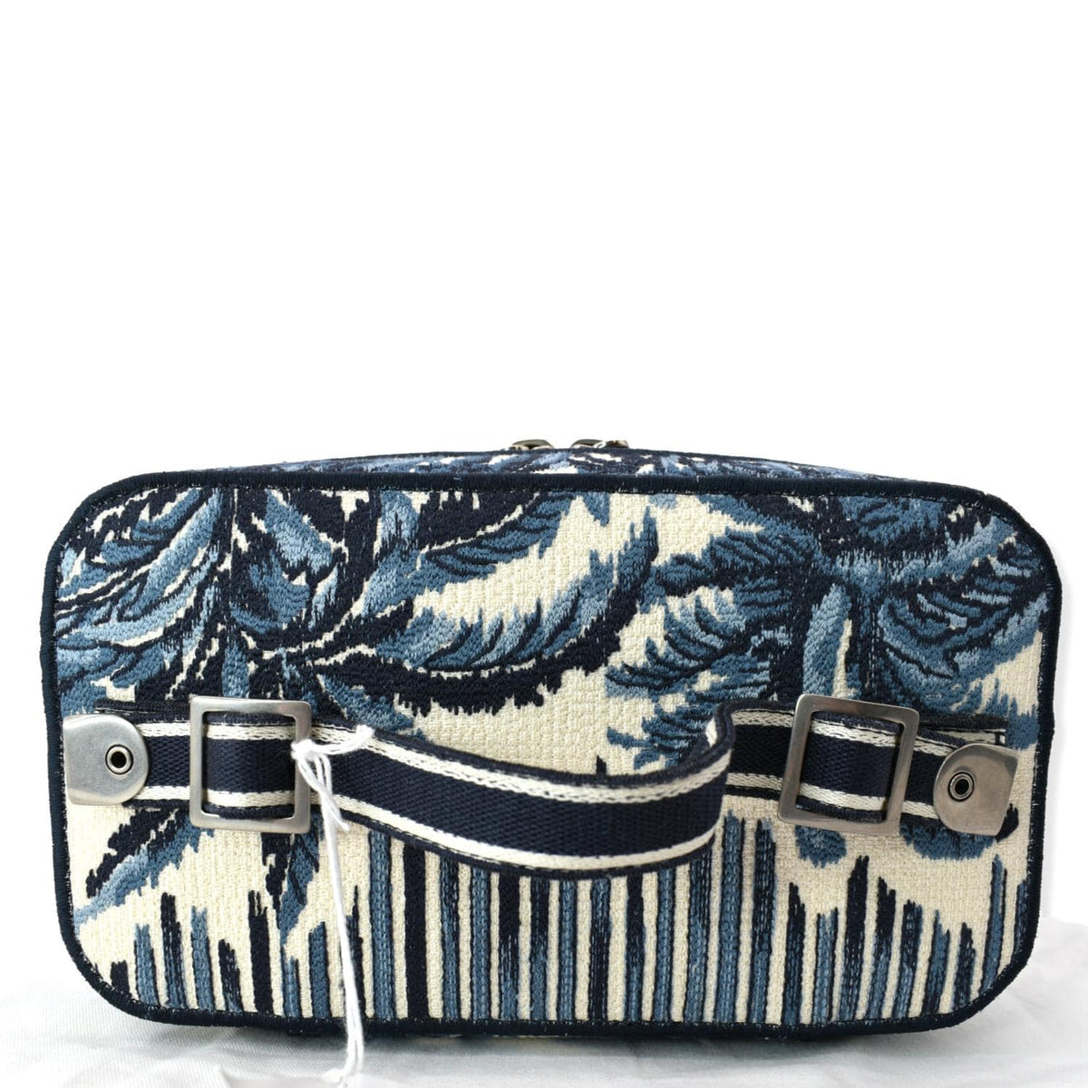 CHRISTIAN DIOR DiorTravel Oblique Embroidery Vanity Case Blue Rovelle Bags