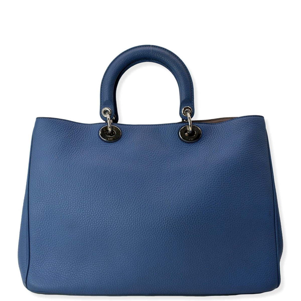 CHRISTIAN DIOR Large Diorissimo Leather Shoulder Bag Blue Rovelle Bags