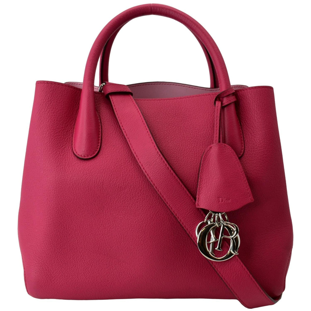 CHRISTIAN DIOR Open Bar Grained Leather Tote Bag Pink Rovelle Bags