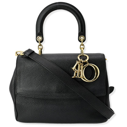 CHRISTIAN DIOR Be Dior Small Leather Flap Shoulder Bag Black Rovelle Bags