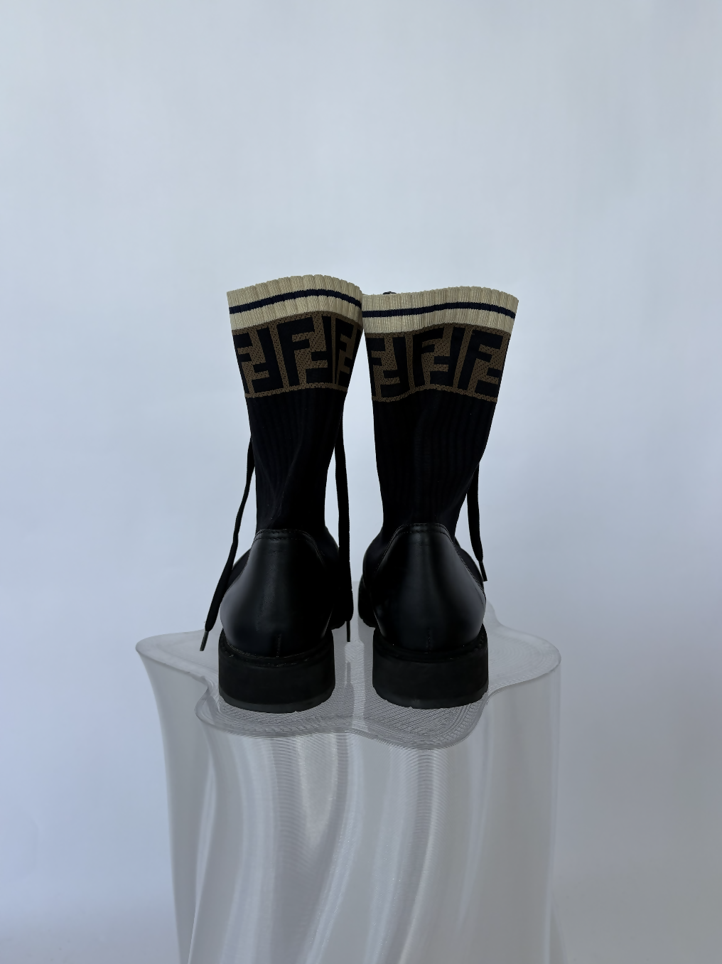 FENDI Tronchetto Knitted Combat Boots - FULL SET Rovelle Bags