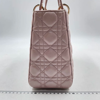 Lady Dior Medium Handbag Pearlescent Pink Cannage Leather Gold Hardware, 2016 Rovelle Bags