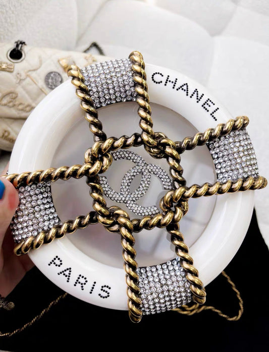 Chanel Luxury Leather Gold Handbag Rovelle Bags