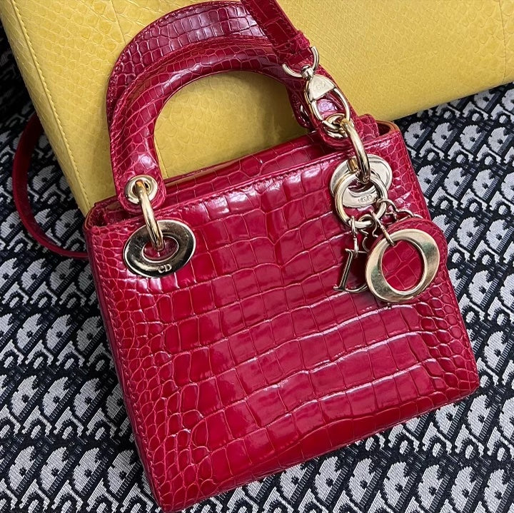 CHRISTIAN DIOR ALLIGATOR MINI LADY DIOR BAG Rovelle Bags