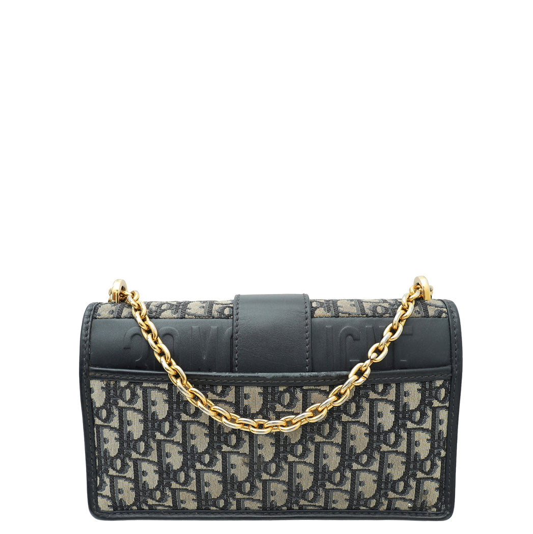 Christian Dior Navy Blue Oblique 30 Montaigne Shoulder Bag Rovelle Bags