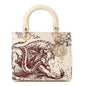 CHRISTIAN DIOR LADY DIOR CALFSKIN EMBROIDERED MEDIUM TOILE DE JOUY BAG Rovelle Bags