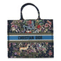 DIOR CANVAS EMBROIDERED LARGE D-CONSTELLATION BOOK TOTE Rovelle Bags