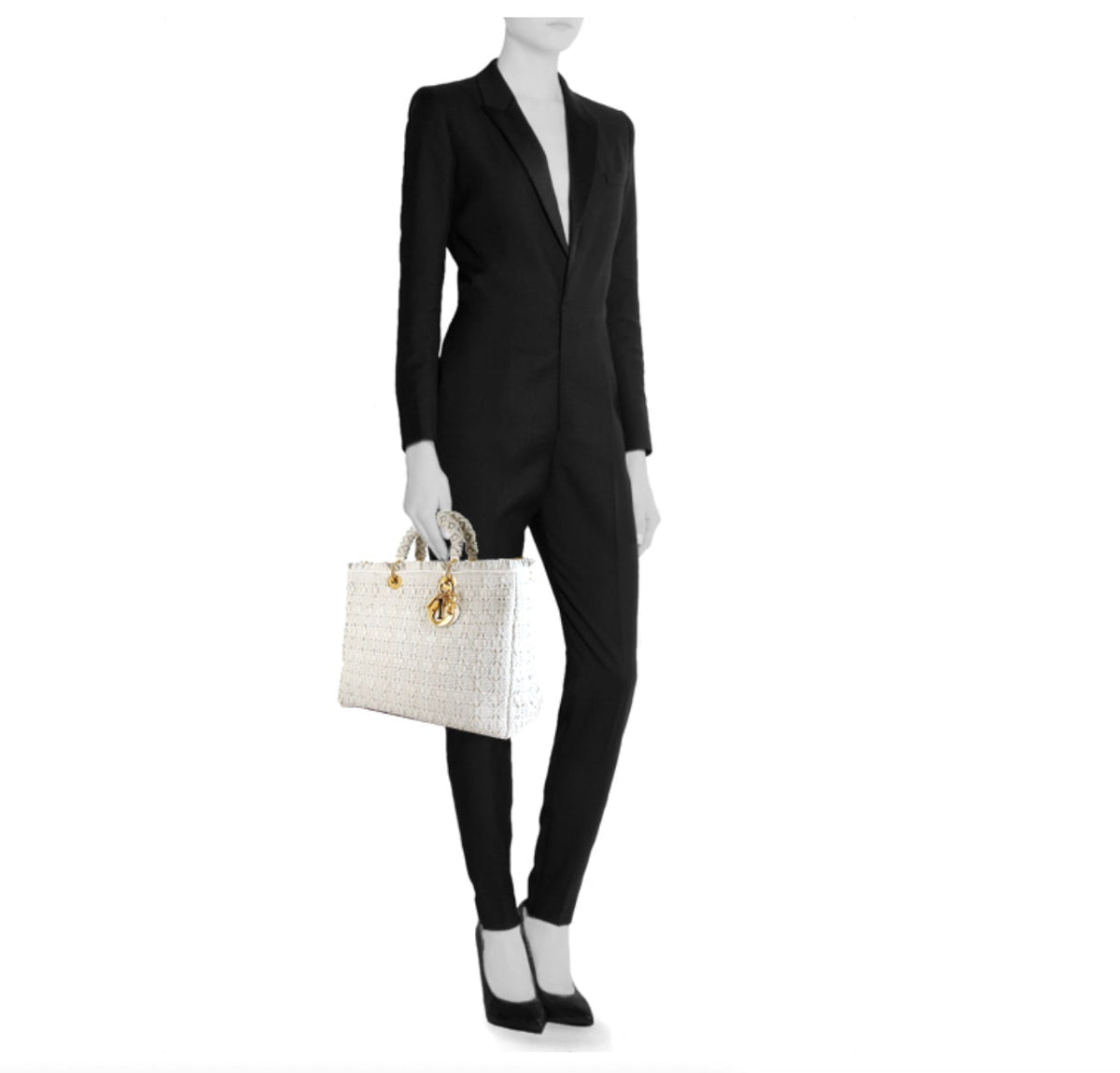 DIOR LADY DIOR BRAIDED LEATHER LARGE TOTE BAG Rovelle Bags