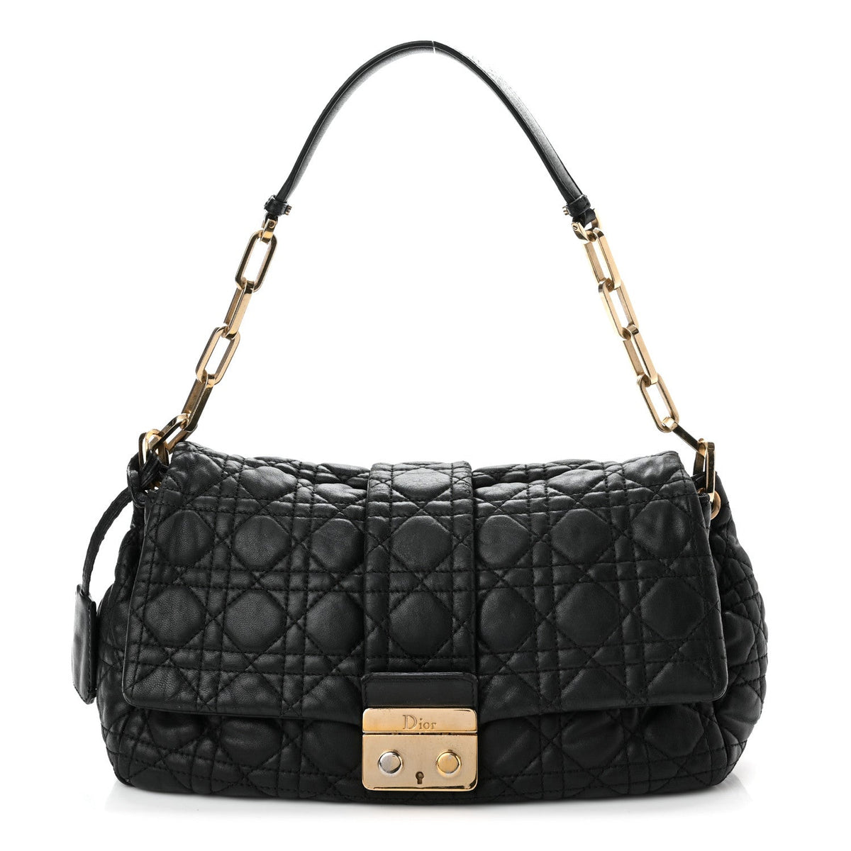 DIOR LAMBSKIN CANNAGE NEW LOCK SHOULDER BAG Rovelle Bags