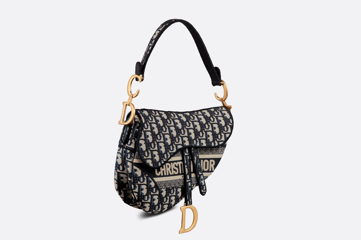 DIOR OBLIQUE EMBROIDERY SADDLE BAG Rovelle Bags