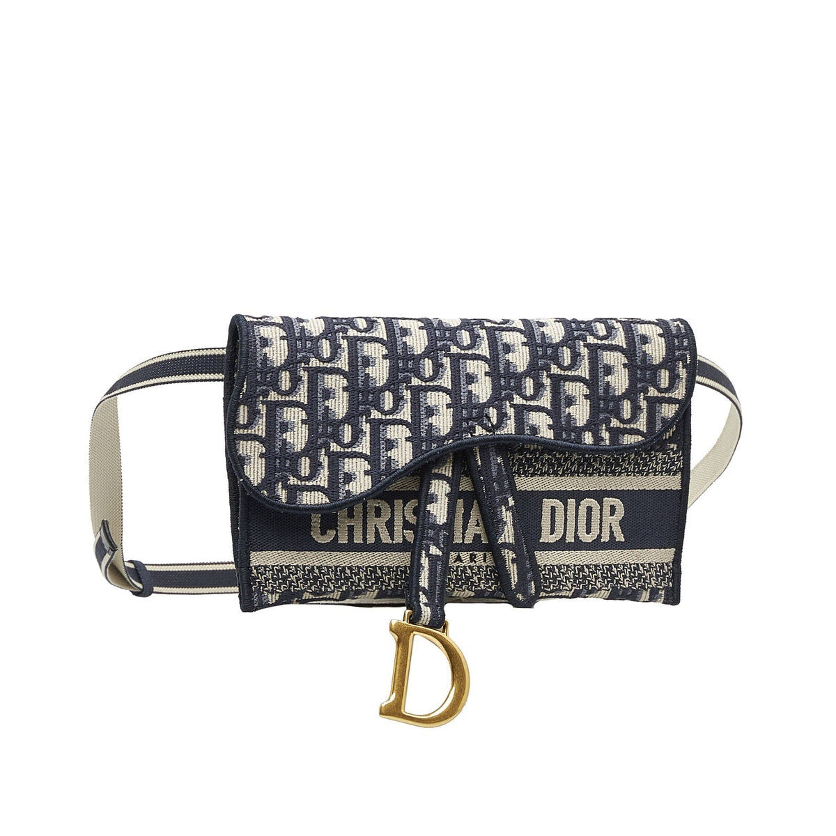 CHRISTIAN DIOR OBLIQUE SLIM SADDLE POUCH Rovelle Bags