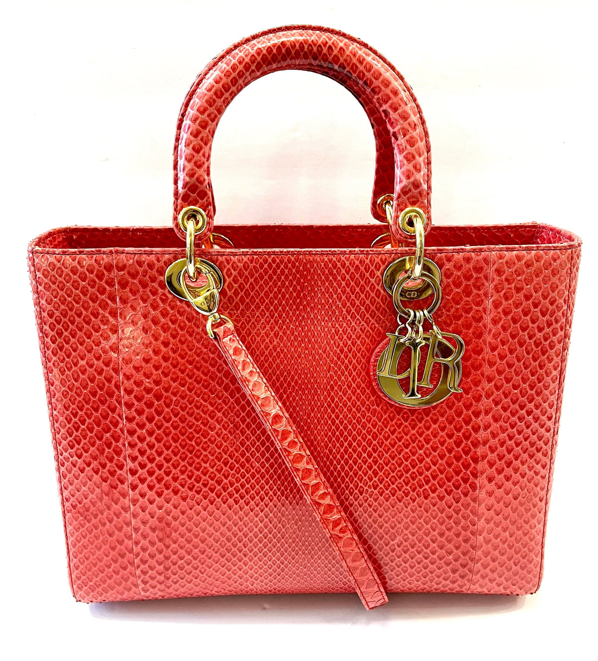 DIOR PYTHON LEATHER LARGE LADY DIOR BAG Rovelle Bags