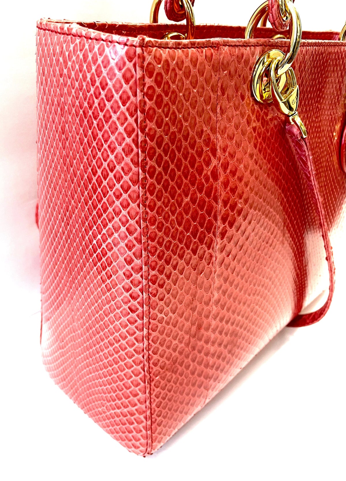 DIOR PYTHON LEATHER LARGE LADY DIOR BAG Rovelle Bags
