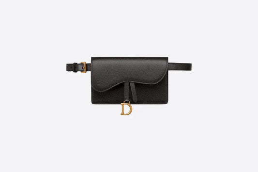 CHRISTIAN DIOR GRAINED CALFSKIN SADDLE BELT BAG Rovelle Bags