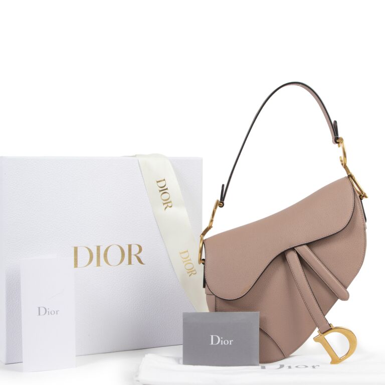 DIOR GRAINED CALFSKIN LEATHER SADDLE BAG Rovelle Bags