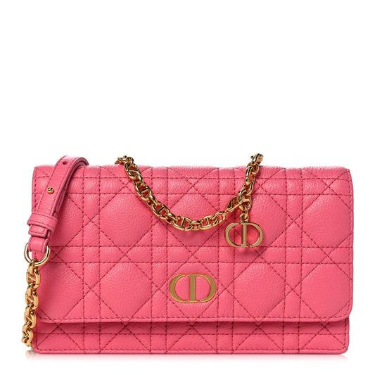 CHRISTIAN DIOR CANNAGE QUILTED CALFSKIN CARO CHAIN BELT BAG Rovelle Bags