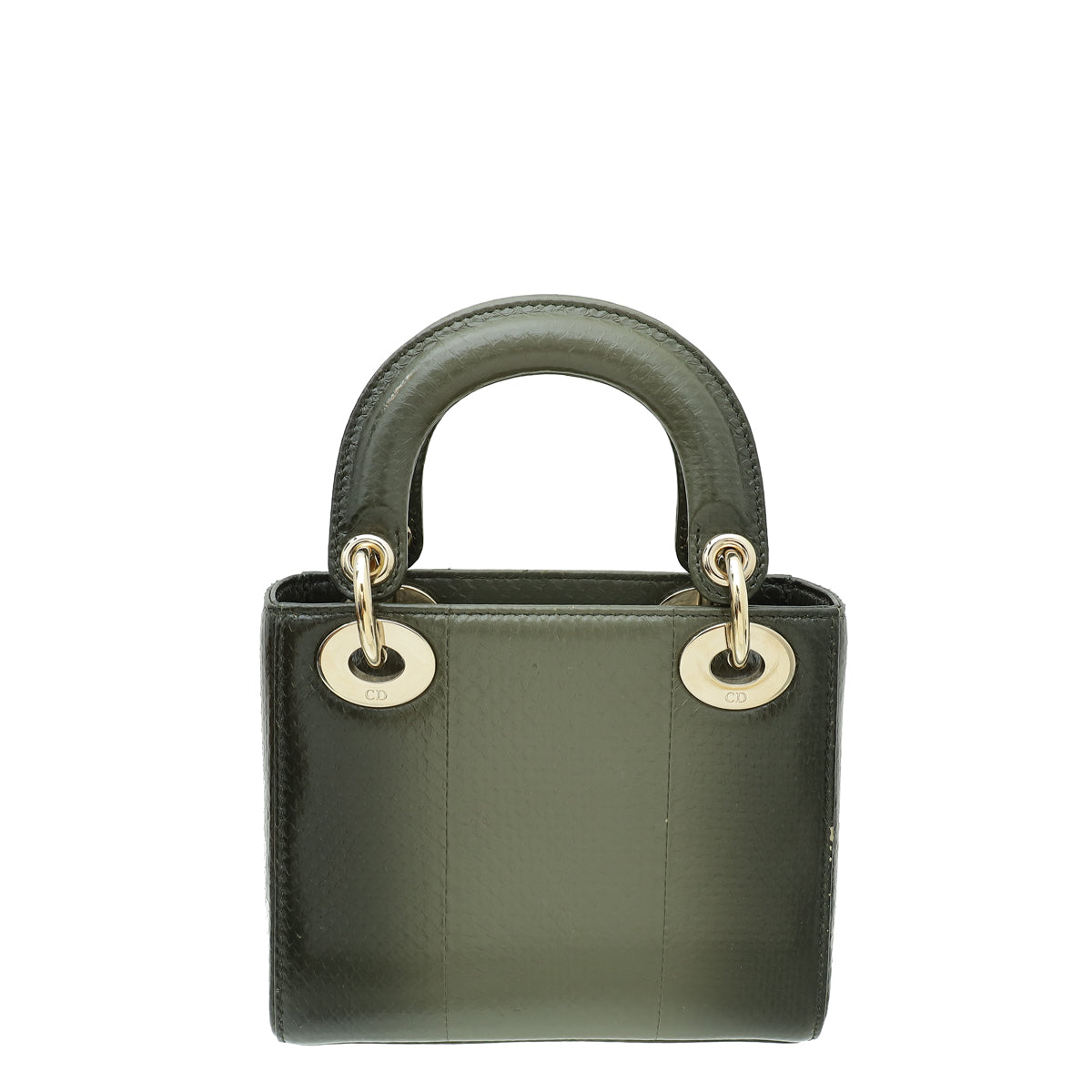 Christian Dior Olive Ombre Python Lady Dior Mini Bag Rovelle Bags