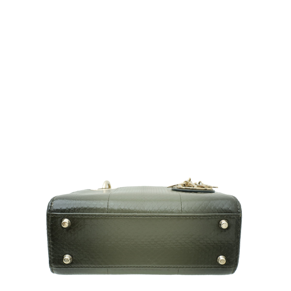 Christian Dior Olive Ombre Python Lady Dior Mini Bag Rovelle Bags