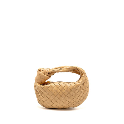 Bottega Veneta Mini Jodie Lambskin Beige