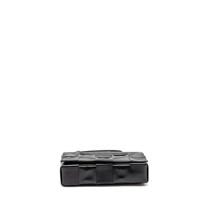 Bottega Veneta Cassette Messenger Purse Calfskin Black