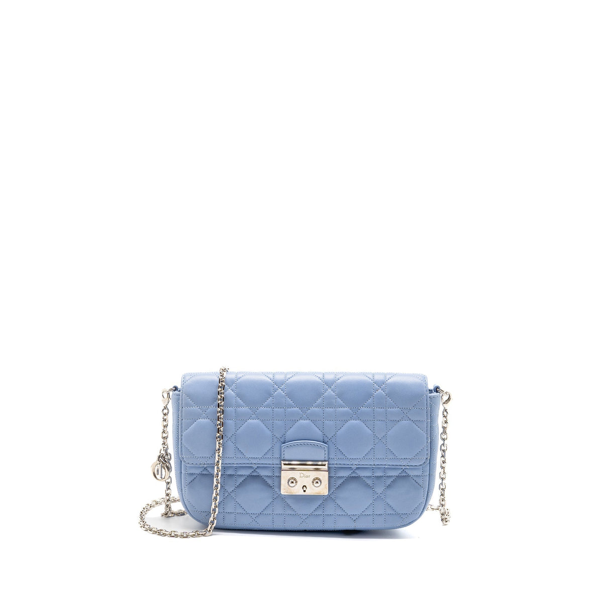 Dior Miss Dior Crossbody Purse Lambskin Light Blue Rovelle Bags