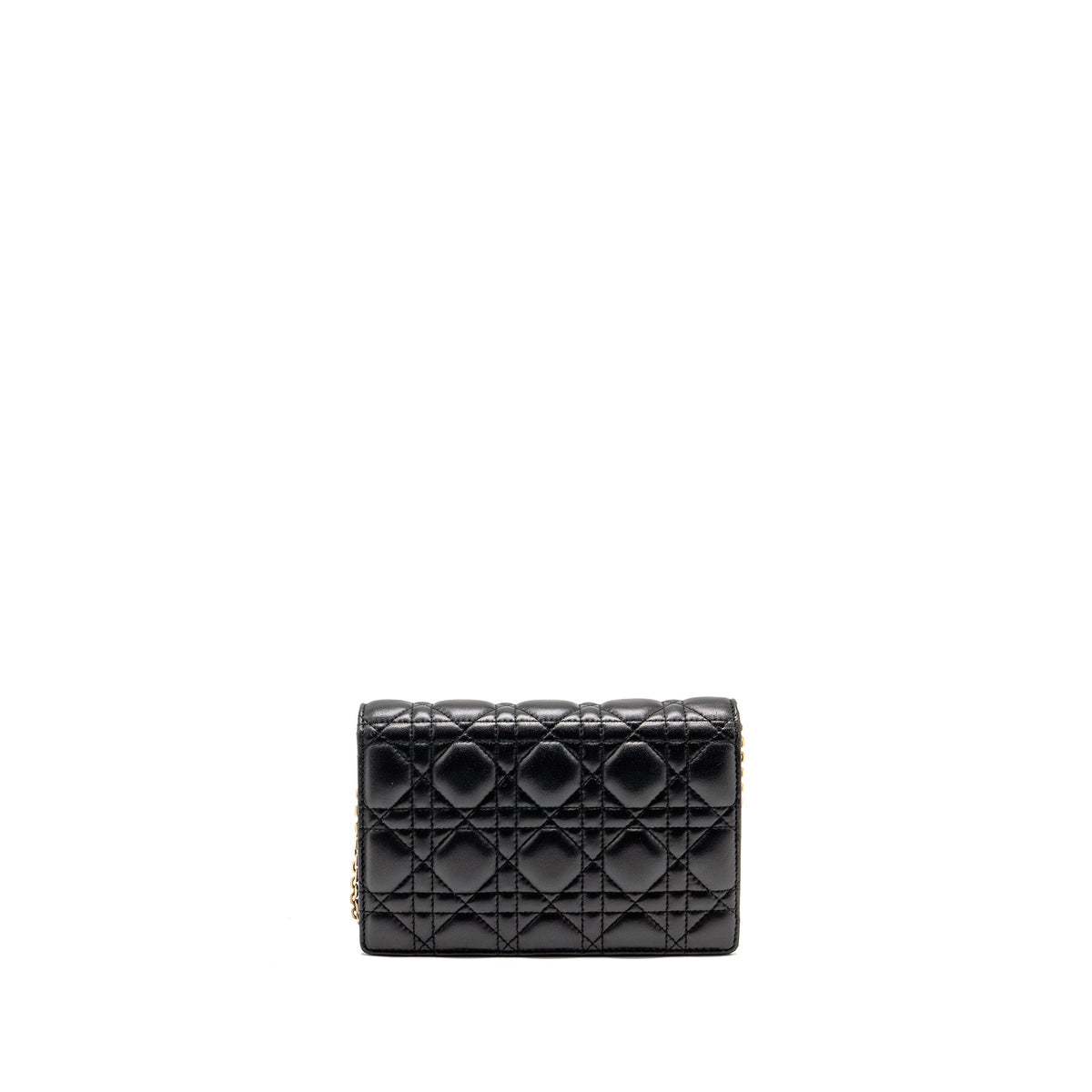 Dior Dioraddict Wallet on Chain Cannage Leather Black Rovelle Bags