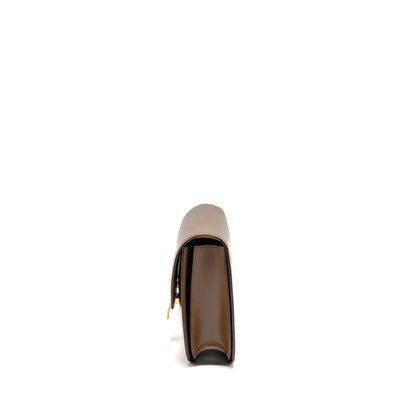 CELINE Medium Classic Box Purse Calfskin Camel