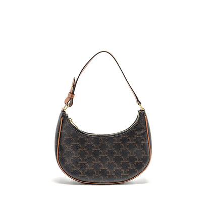 Celine Ava Purse Triomphe Canvas/ Calfskin Tan