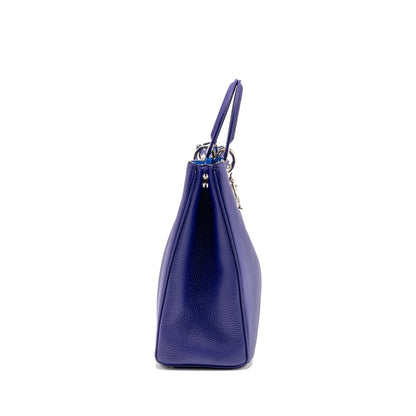 Dior Diorissimo Tote Purse Calfskin Purple/Blue Rovelle Bags
