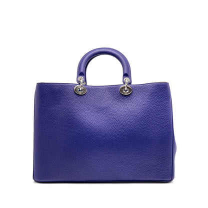 Dior Diorissimo Tote Purse Calfskin Purple/Blue Rovelle Bags