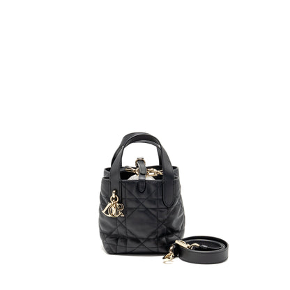Dior Toujours Vertical Nano Tote Purse calfskin black Rovelle Bags