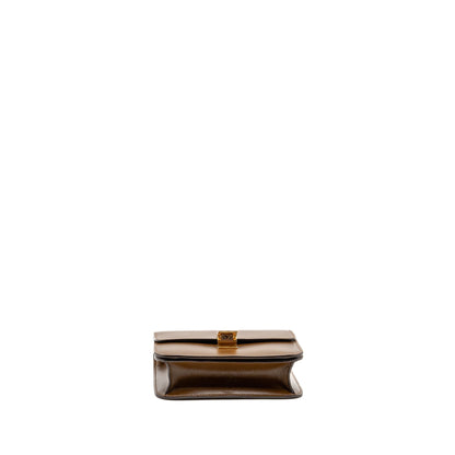 Celine Small Classic Box Purse Calfskin CAmel