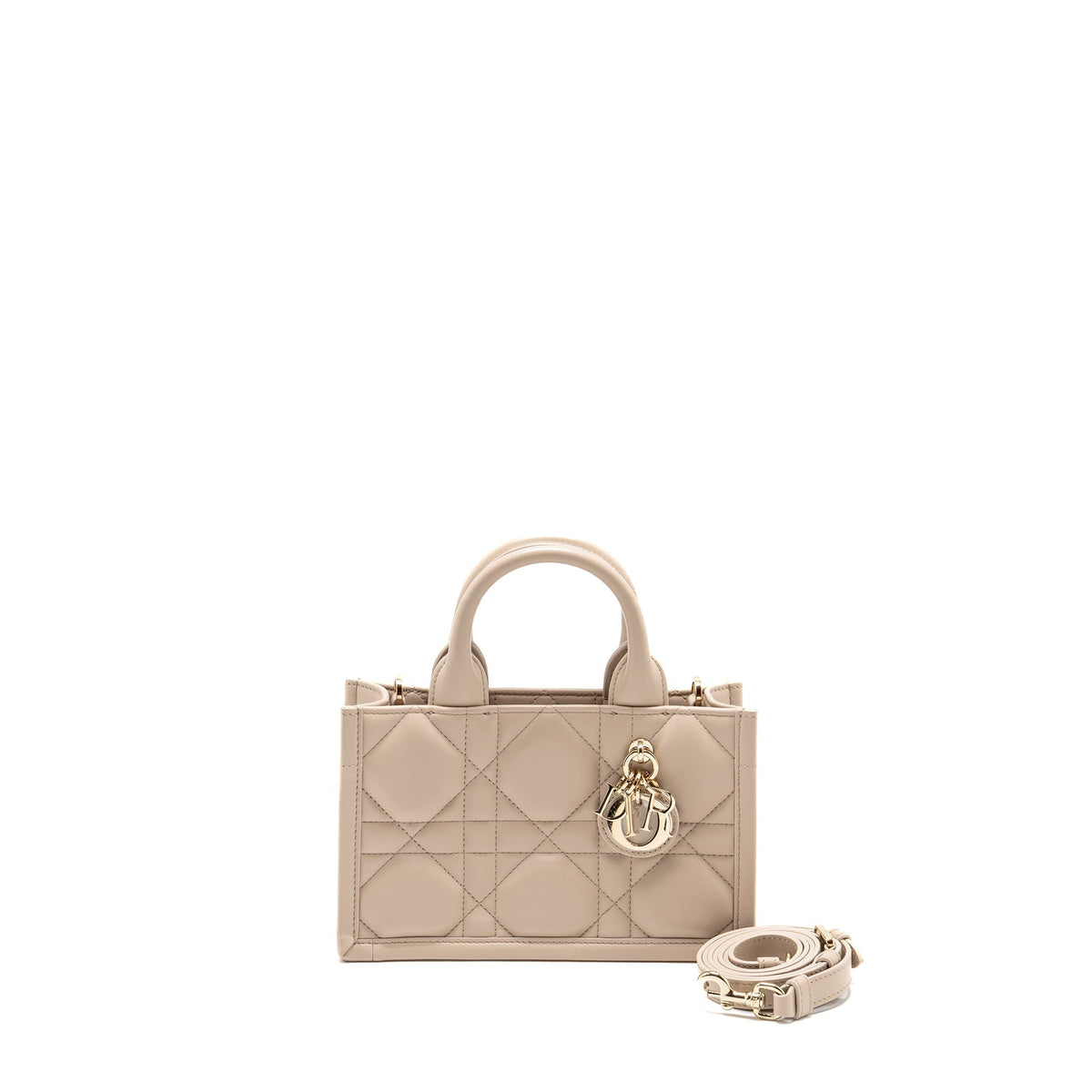 Dioramour Mini Dior Book Tote Macrocannage Calfskin Powder Beige Rovelle Bags