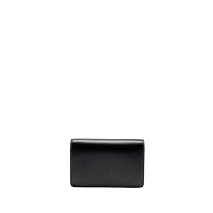 Celine Triomphe Wallet on Chain Margo Shiny Calfskin Black