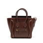 Celine Micro Luggage Purse Calfskin Burgundy