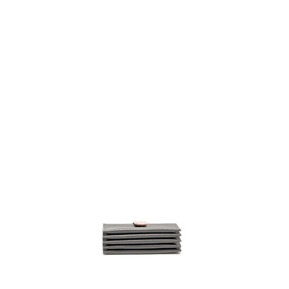 Celine Accordeon Card Holder Calfskin Pink/Grey