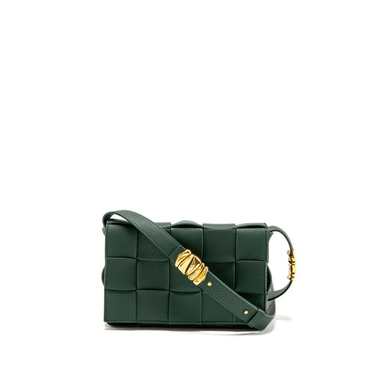 Bottega Veneta small cassette Purse charm strap limited edition calfskin green