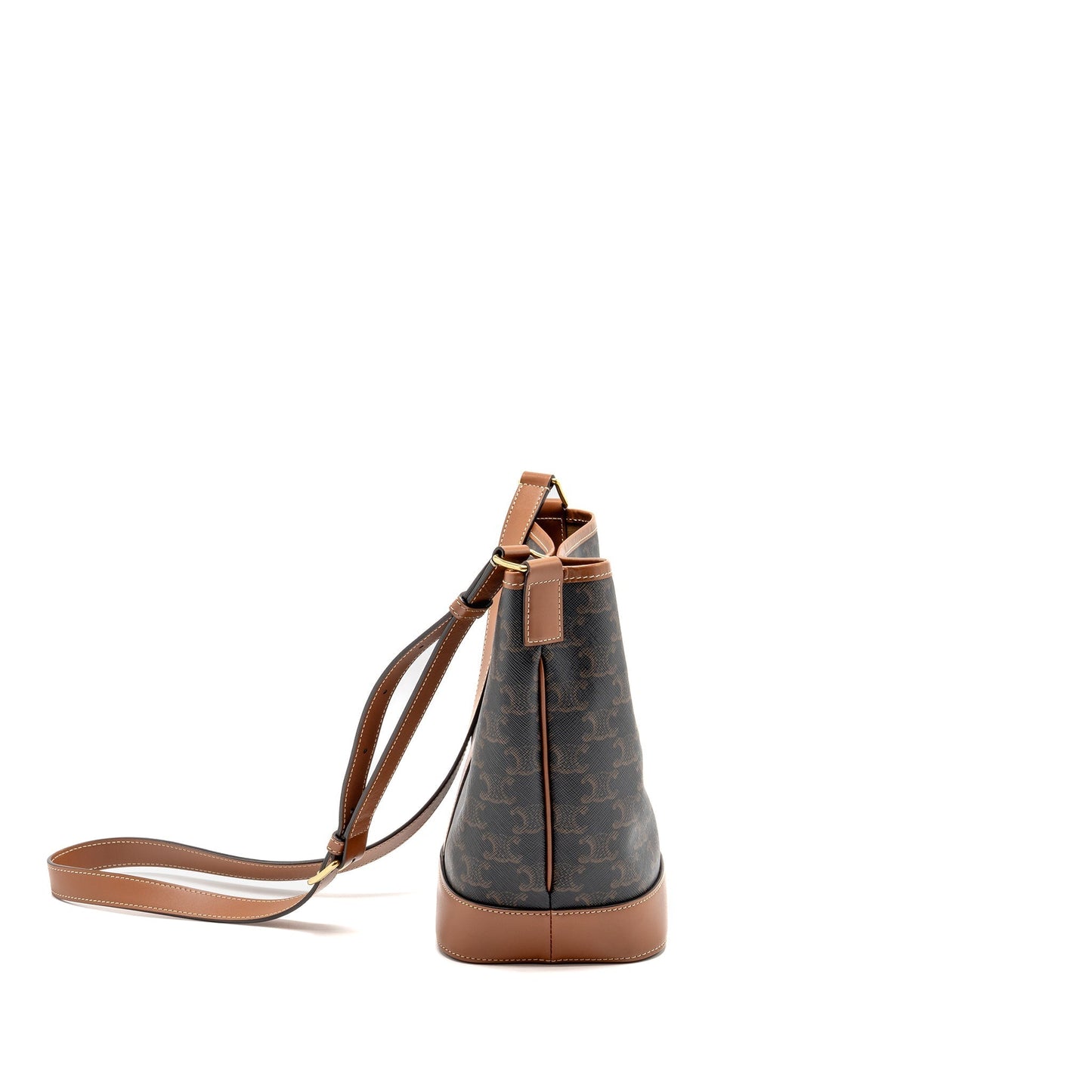 CELINE Small Bucket Purse Triomphe Canvas/ Leather
