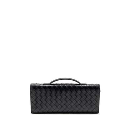 Bottega Veneta Andiamo Clutch Intrecciato Calfskin Black
