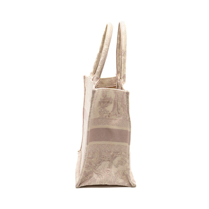 Dior Medium Book Tote Pink Toile de Jouy Embroidery Rovelle Bags