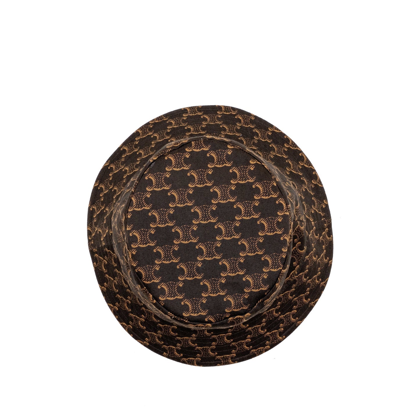 Celine Size M Triomphe Monogram Bucket Hat
