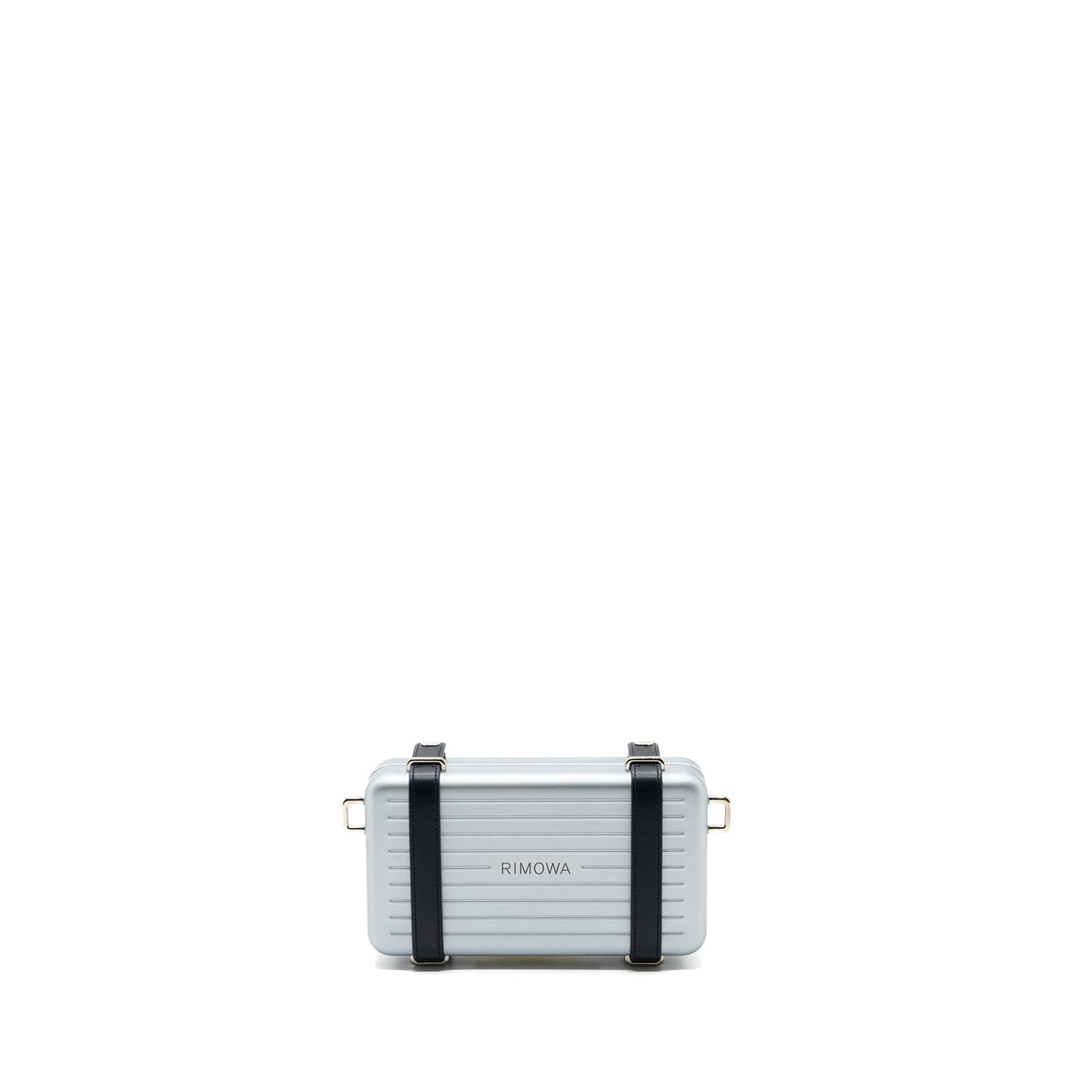 Dior X Rimowa clutch trunk Purse aluminium / calfskin silver / black Rovelle Bags