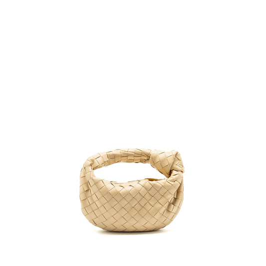 Bottega Veneta Mini Jodie Lambskin Light Beige