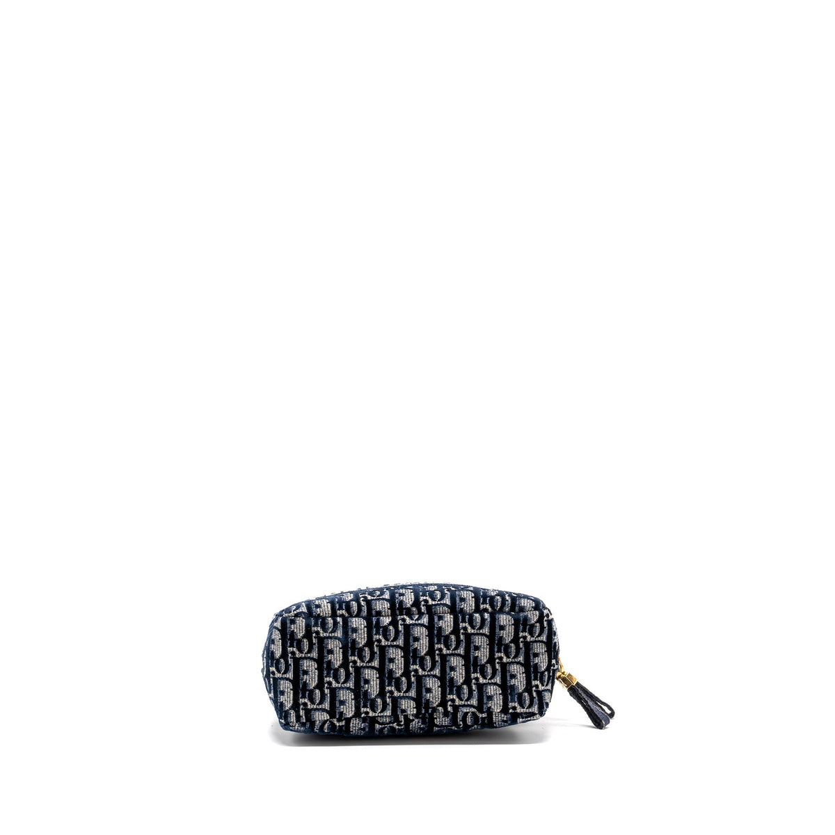 Dior Beauty Pouch Blue Dior Oblique Jacquard/Velvet Rovelle Bags