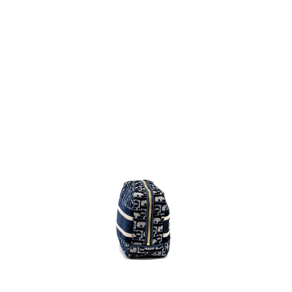 Dior Beauty Pouch Blue Dior Oblique Jacquard/Velvet Rovelle Bags