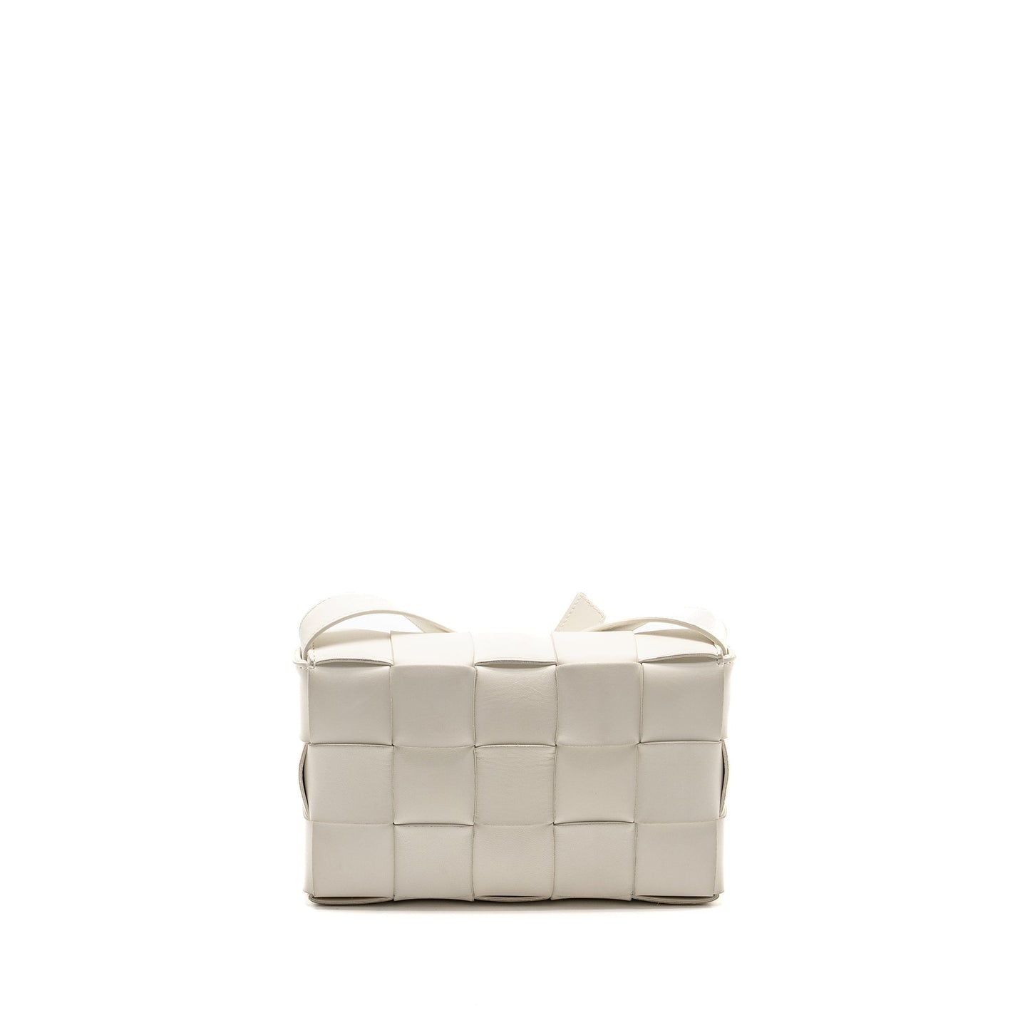 Bottega Veneta Small Cassette Purse Lambskin White