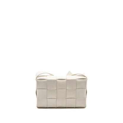 Bottega Veneta Small Cassette Purse Lambskin White