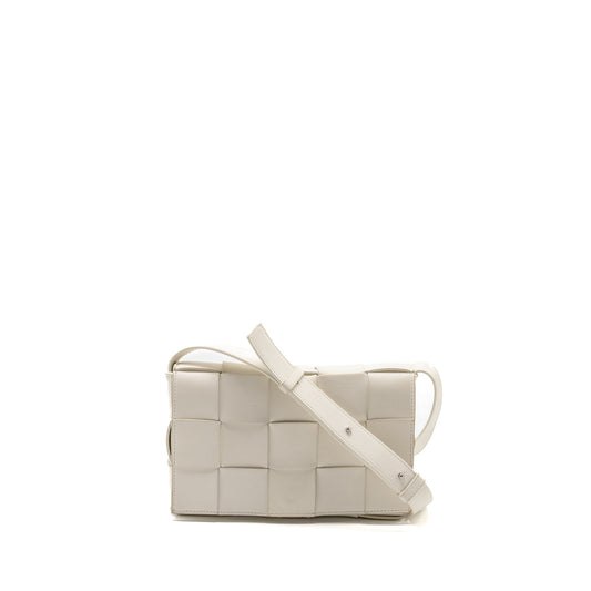 Bottega Veneta Small Cassette Purse Lambskin White