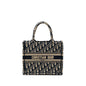 Dior small book tote blue oblique jacquard embroidery Rovelle Bags